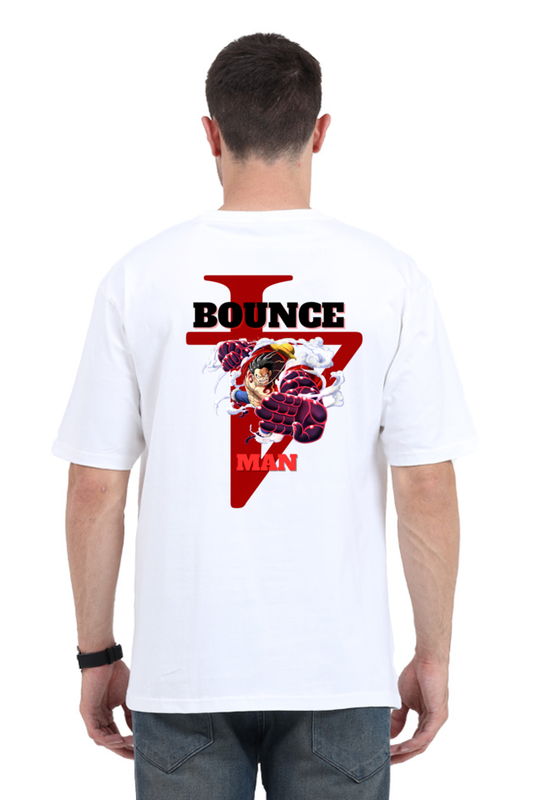 Oversized T-Shirt with Bounce Man Design