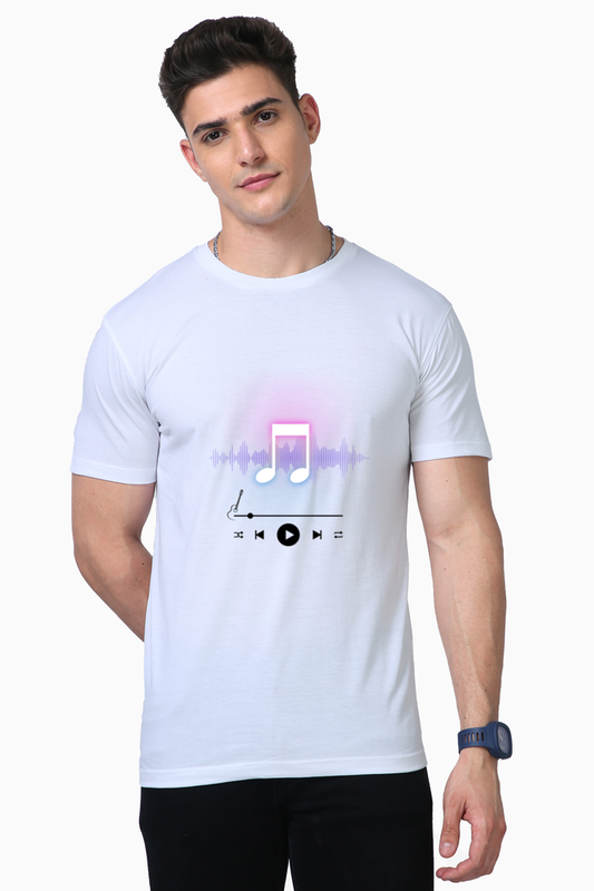 Round Neck T-Shirt Music Design