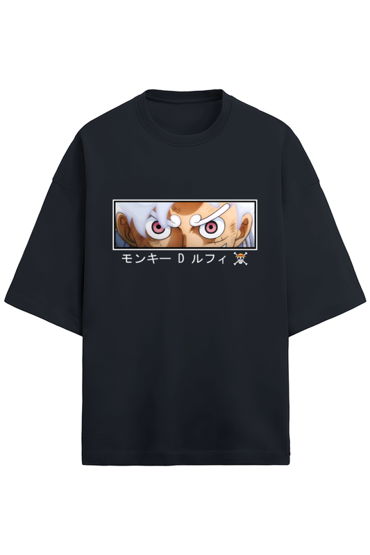 Terry Oversized T-Shirt with Luffy Design