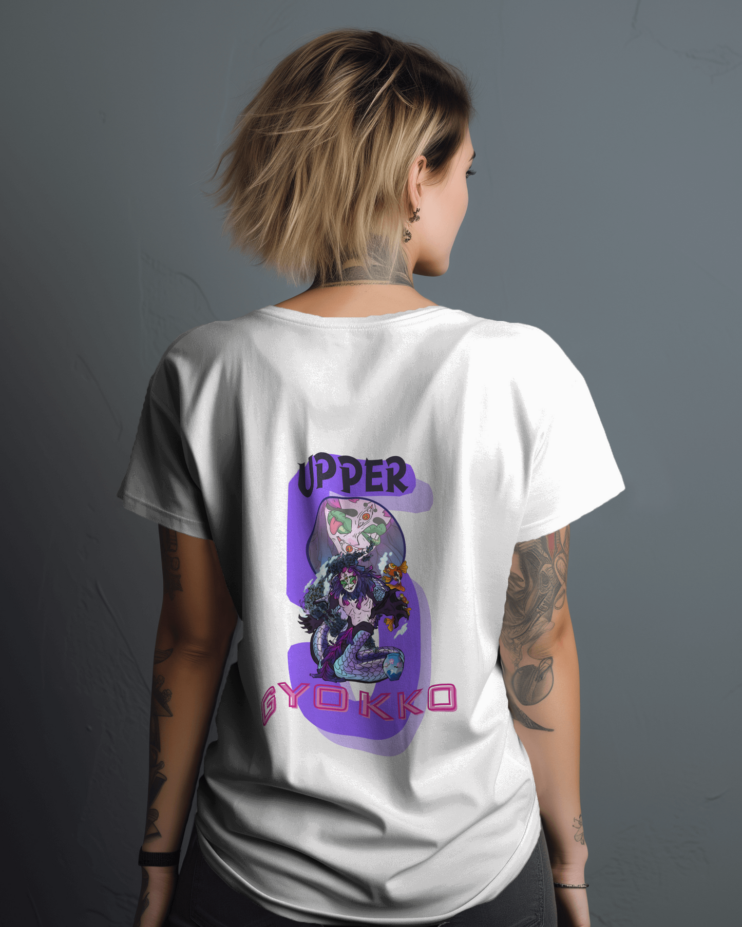 Womens Oversized T-Shirt With Uppermoon 5 Design