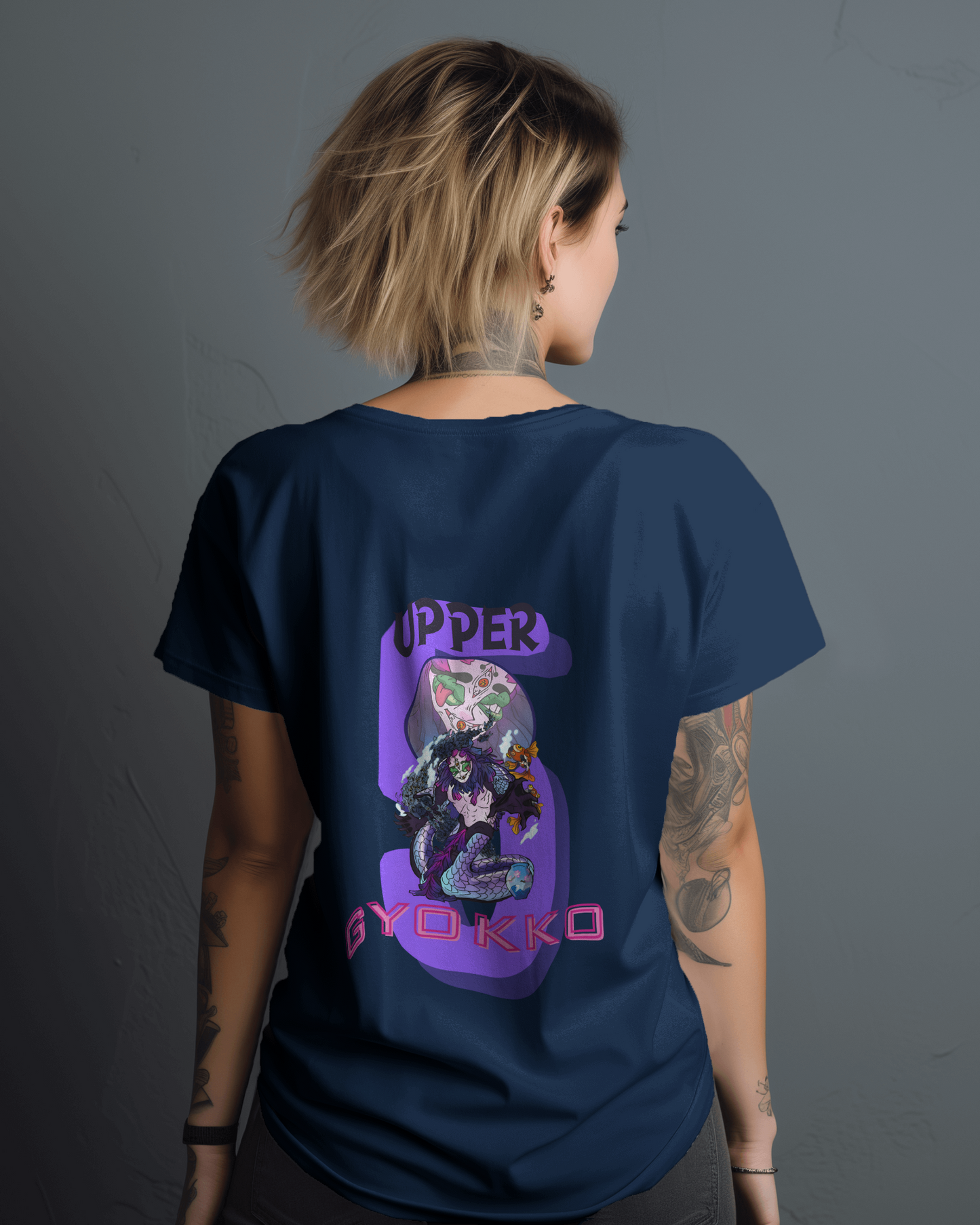 Womens Oversized T-Shirt With Uppermoon 5 Design