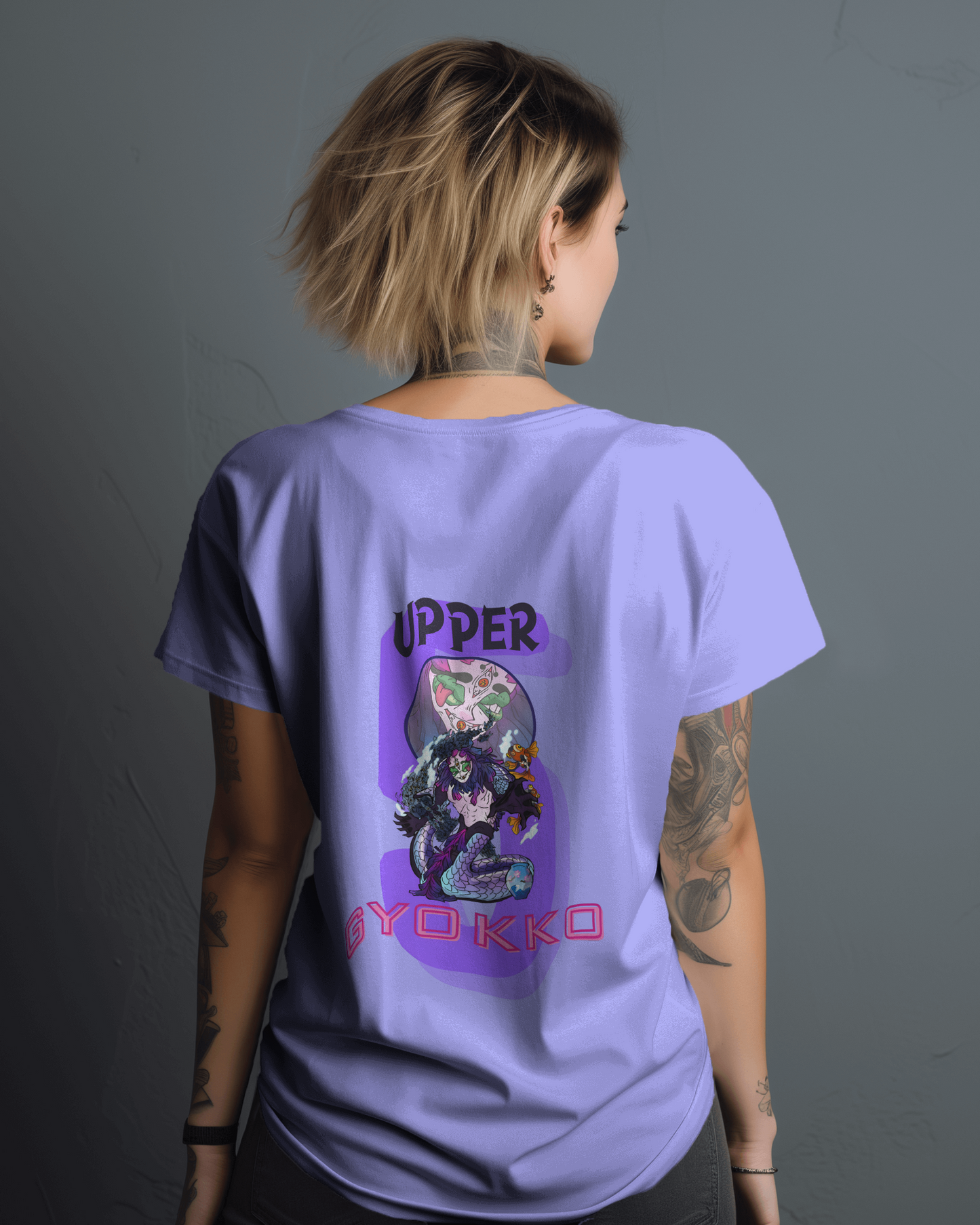 Womens Oversized T-Shirt With Uppermoon 5 Design