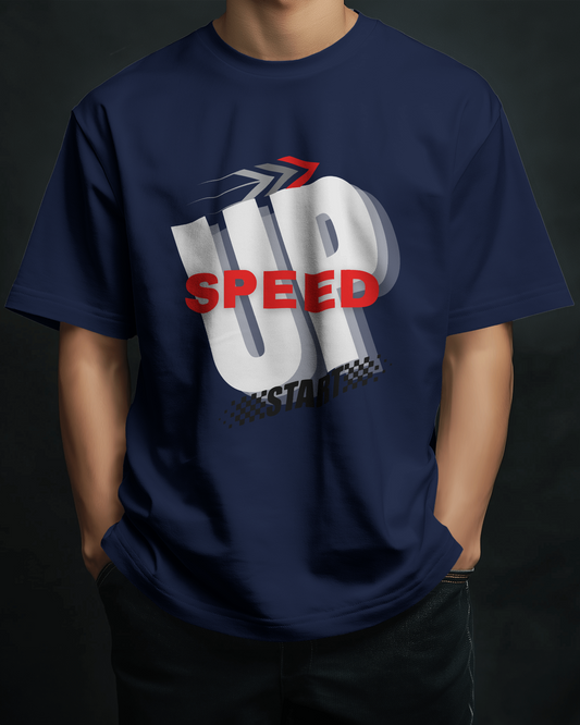 Oversized T-Shirt with Speed Up Design