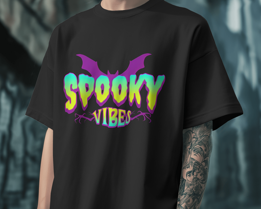 Oversized T-Shirt with Spooky Design