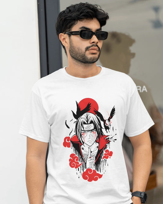 Round Neck T-Shirt With Itachi Design